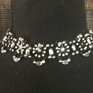 Chic Black and Silver Beaded Necklace